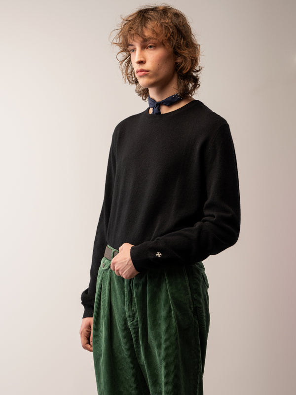 Pure Cashmere Nyc Men Crew Neck Sweater_Black
