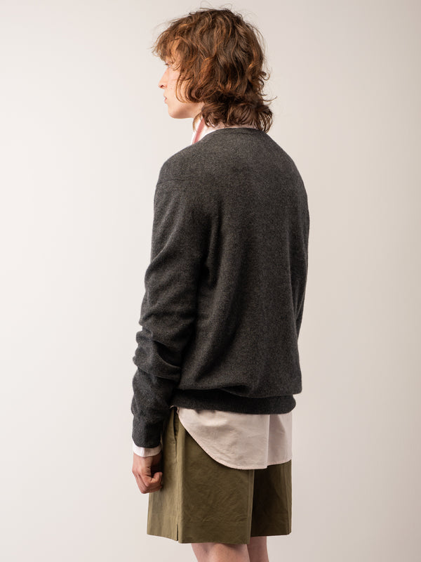 Pure Cashmere Nyc Men Crew Neck Sweater_Graphite