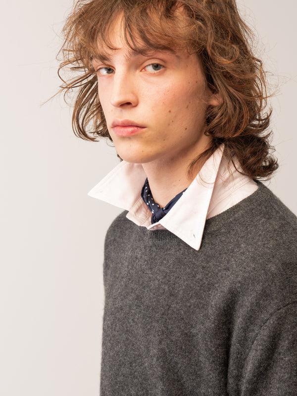 Pure Cashmere Nyc Men Crew Neck Sweater_Graphite