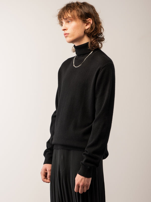 Pure Cashmere Nyc Men Turtleneck Sweater_Black
