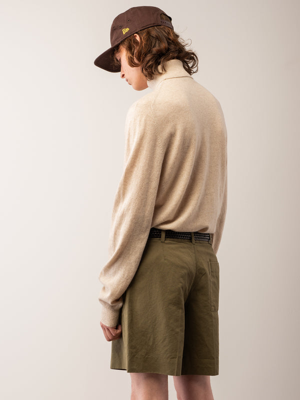 Pure Cashmere Nyc Men Turtleneck Sweater_Oatmeal
