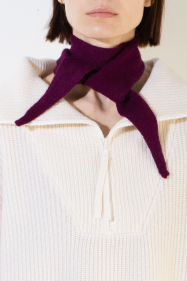Pure Cashmere Nyc MINI SCARF_Burgundy