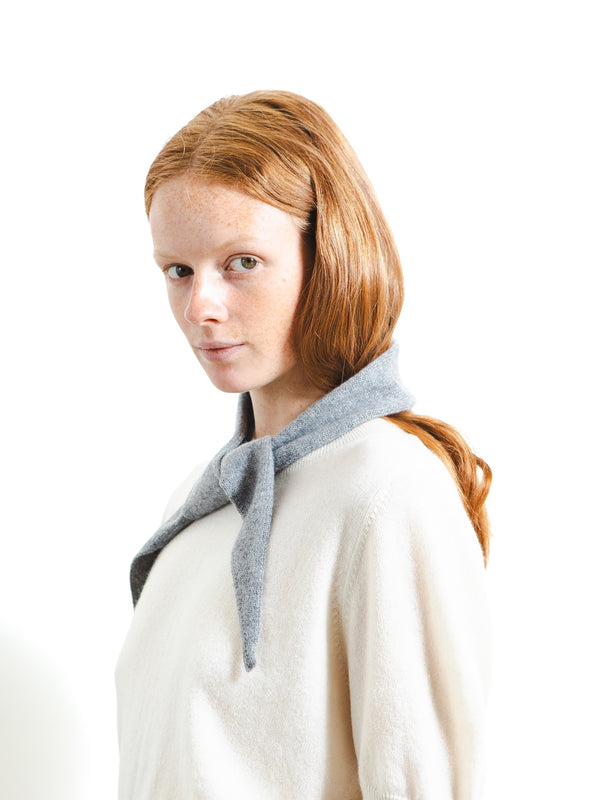 pure cashmere nyc MINI SCARF_Heather Grey