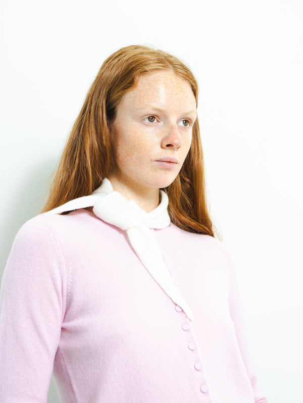 pure cashmere nyc MINI SCARF_Ivory