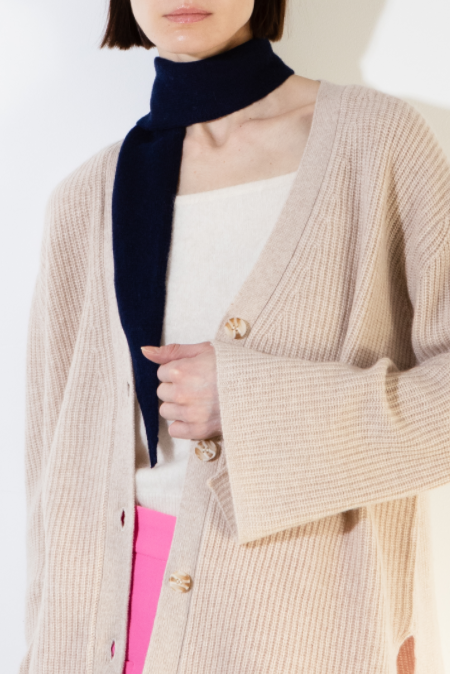 Pure Cashmere Nyc MINI SCARF_Navy