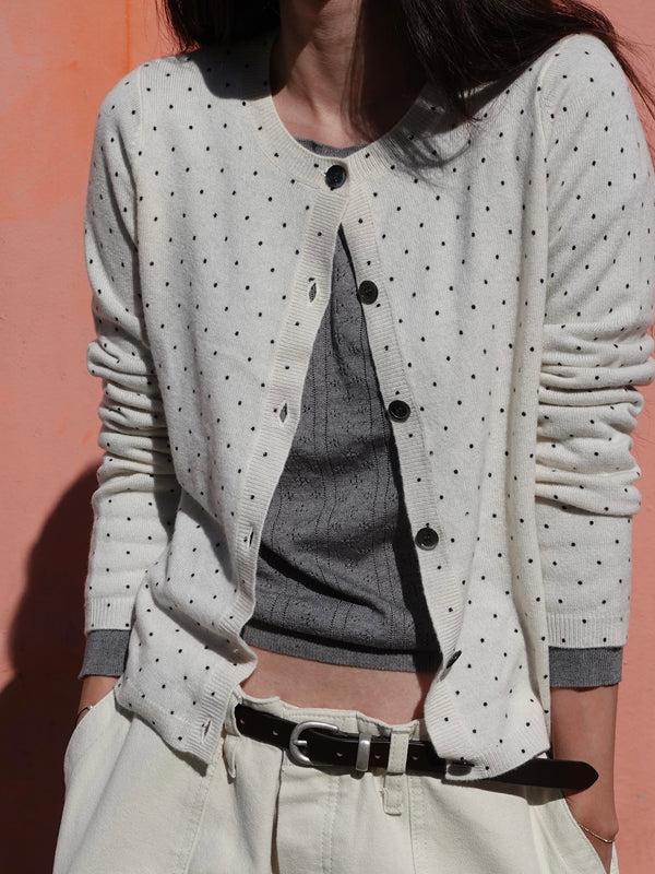 pure cashmere nyc [MJ Collection]Polka Dot Cardigan