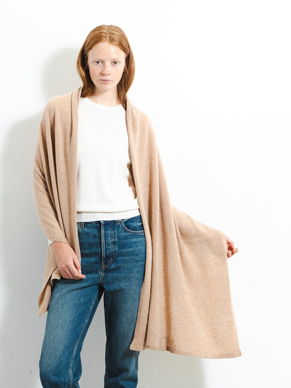 pure cashmere nyc Oversized Scarf_Camel