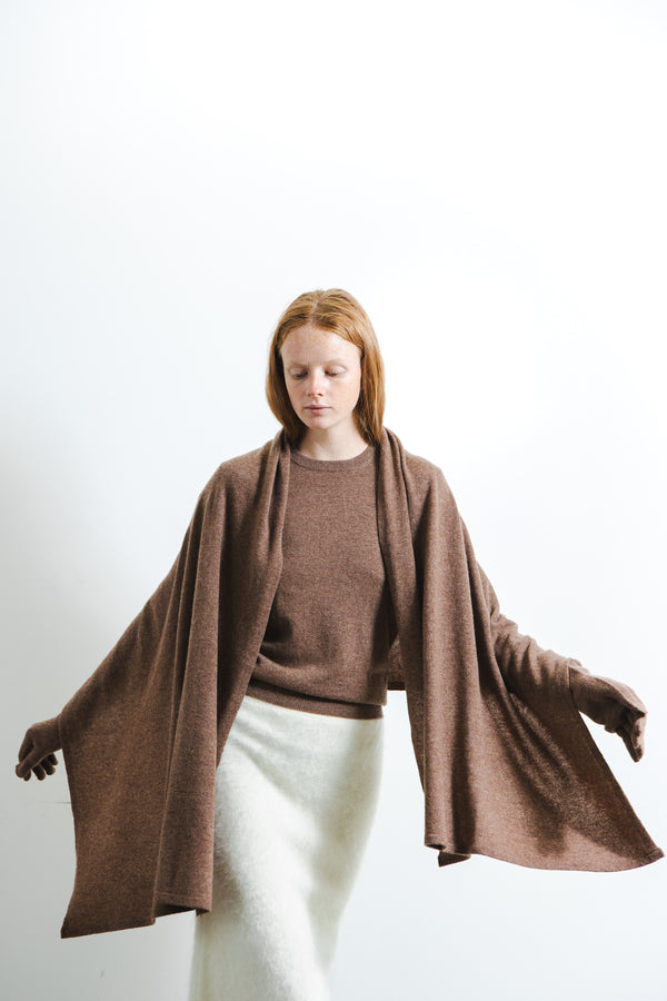 Pure Cashmere Nyc Oversized Scarf_Mocha