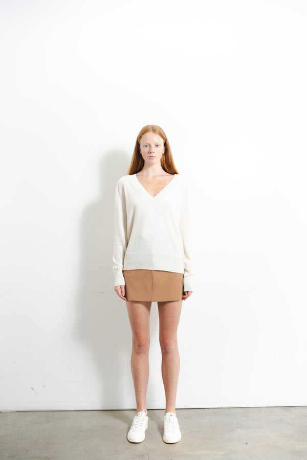 Pure Cashmere Nyc Oversized V-neck Sweater_Ivory