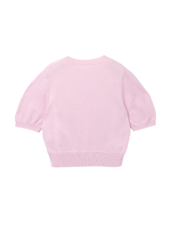 Pure Cashmere Nyc Puff Shortsleeve Top_Pink Blush