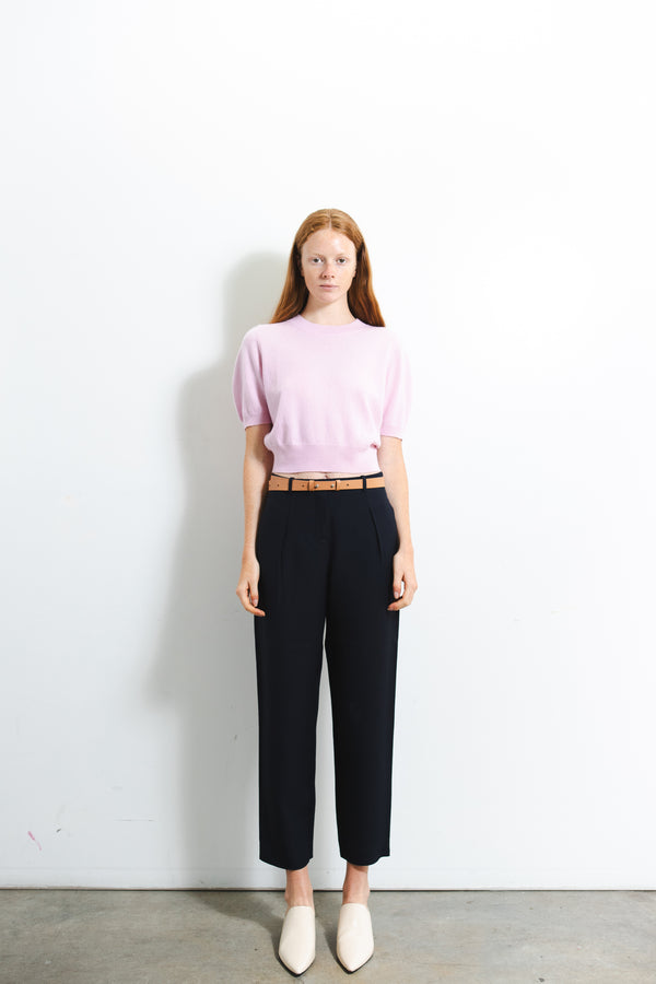 Pure Cashmere Nyc Puff Shortsleeve Top_Pink Blush
