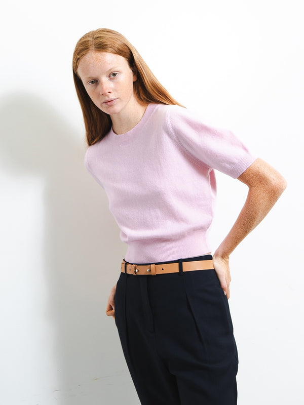 pure cashmere nyc Puff Shortsleeve Top_Pink Blush