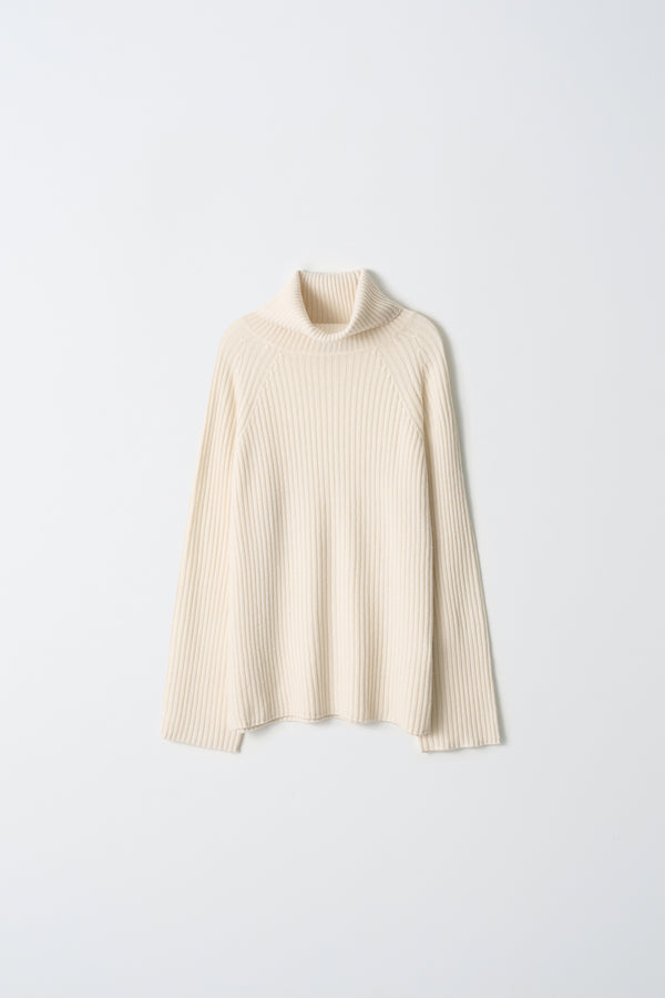 Pure Cashmere Nyc Ribbed Turtleneck Sweater_Ivory