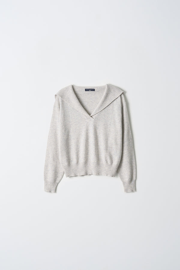Pure Cashmere Nyc Sailor Collar Top_Grey