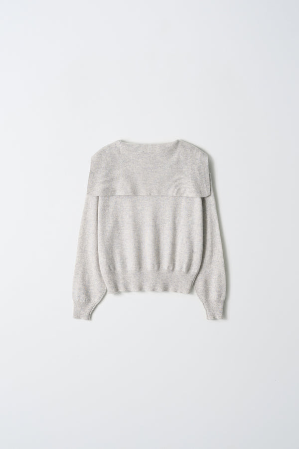 Pure Cashmere Nyc Sailor Collar Top_Grey