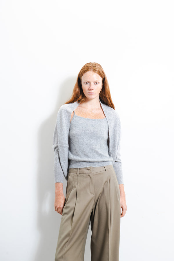 Pure Cashmere Nyc Shrug Cardigan_Light Grey
