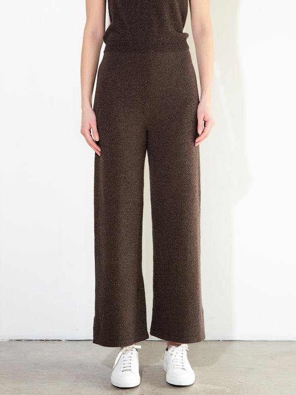 pure cashmere nyc Straight Fit Pants_Brown