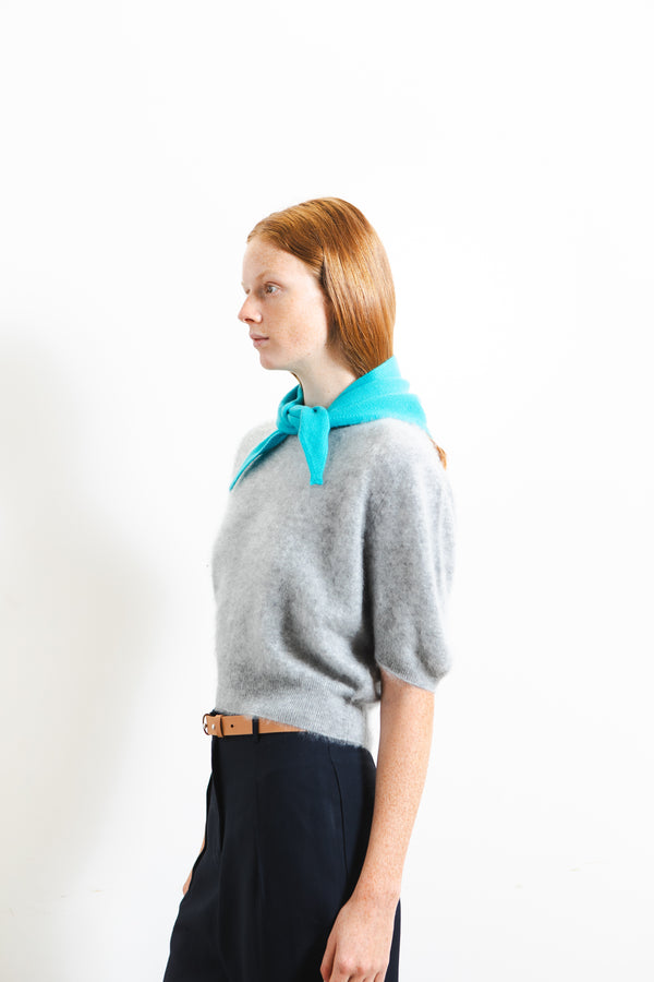 Pure Cashmere Nyc TRIANGLE SCARF_French Blue