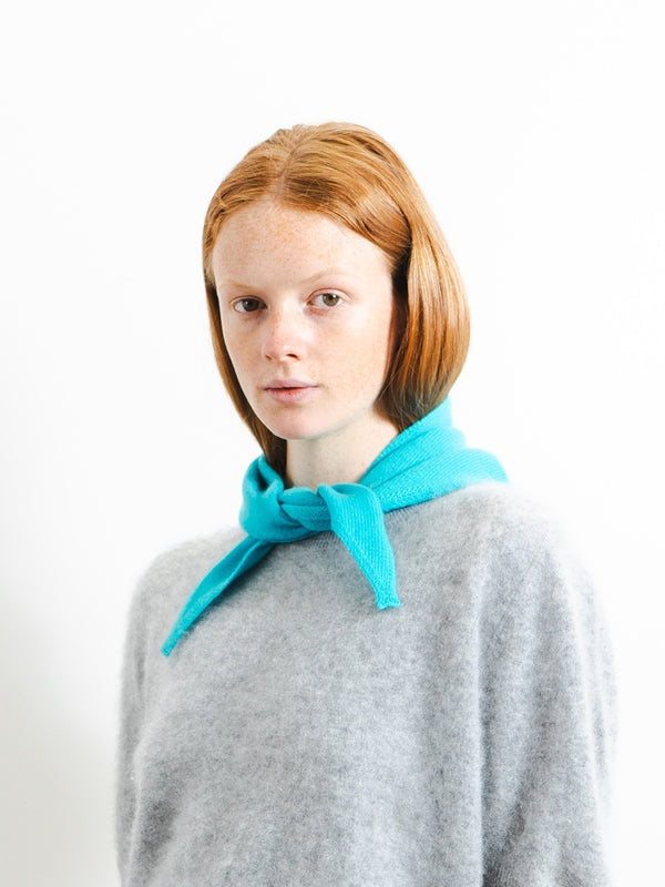 pure cashmere nyc TRIANGLE SCARF_French Blue