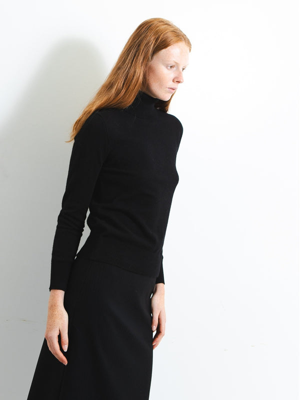 pure cashmere nyc Turtleneck Sweater_Black