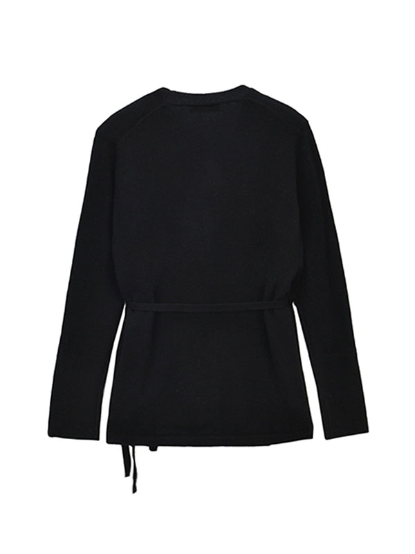 Pure Cashmere Nyc Wrap Cardigan_Black