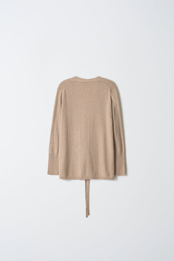 Pure Cashmere Nyc Wrap Cardigan_Camel