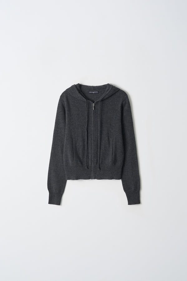 Pure Cashmere Nyc Zip-up Hoodie_Graphite