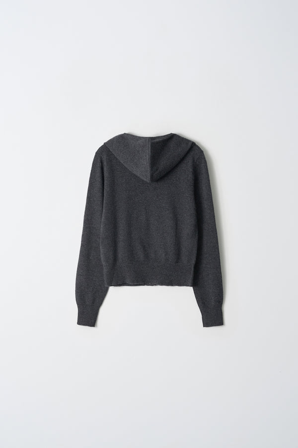 Pure Cashmere Nyc Zip-up Hoodie_Graphite