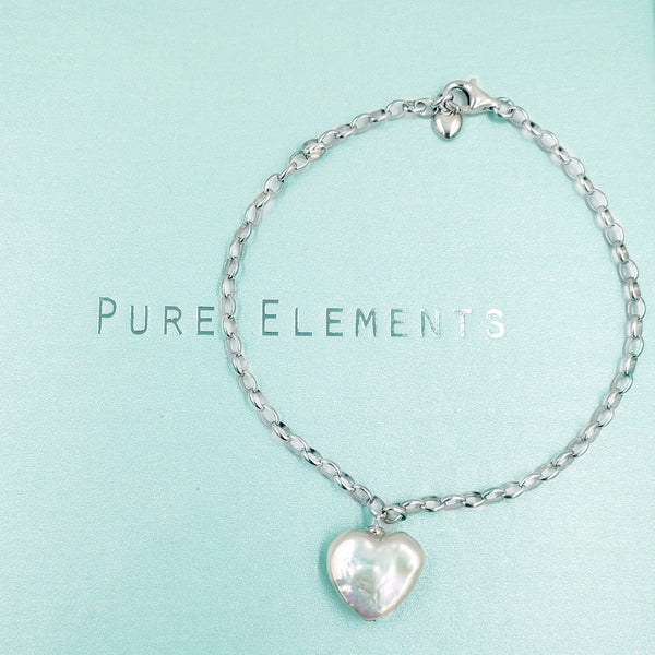 Pure Elements BLESSED HEART PEARL BRACELET