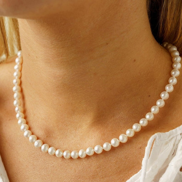 pure elements CLASSIC PEARL NECKLACE