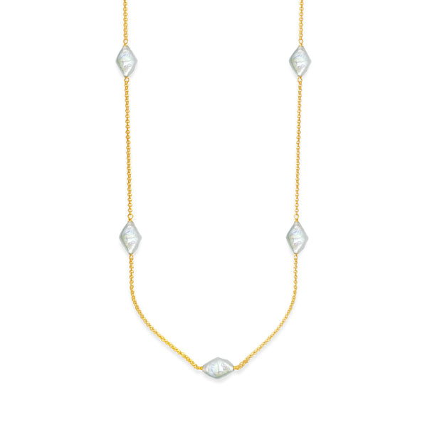Pure Elements DIAMOND SHAPED PEARL NECKLACE