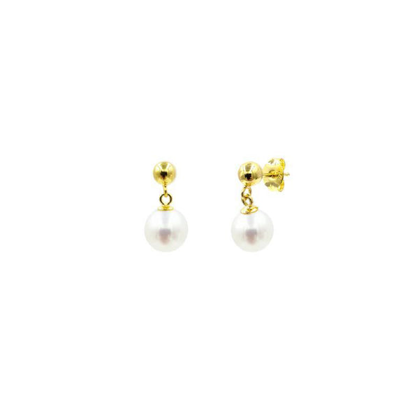 Pure Elements GRACE PEARL EARRINGS - GOLD