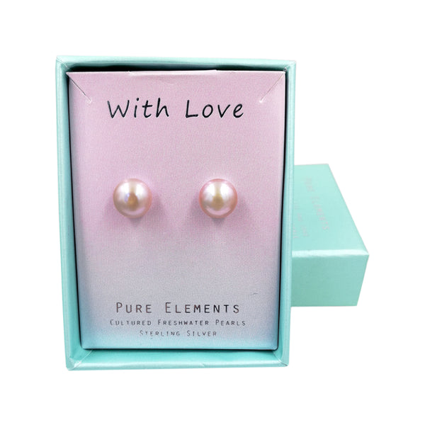 Pure Elements LARGE NATURAL ROSE STUDS