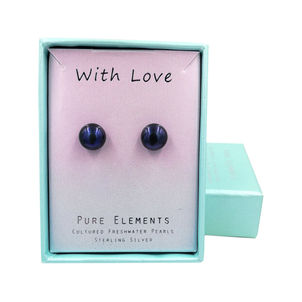 Pure Elements LARGE PEACOCK BLACK STUDS