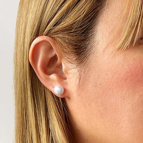 pure elements LARGE PEARLICIOUS STUDS