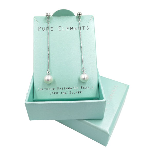 Pure Elements LONG PEARL EARRINGS