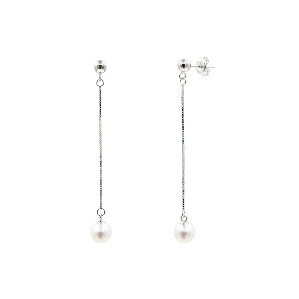 Pure Elements LONG PEARL EARRINGS