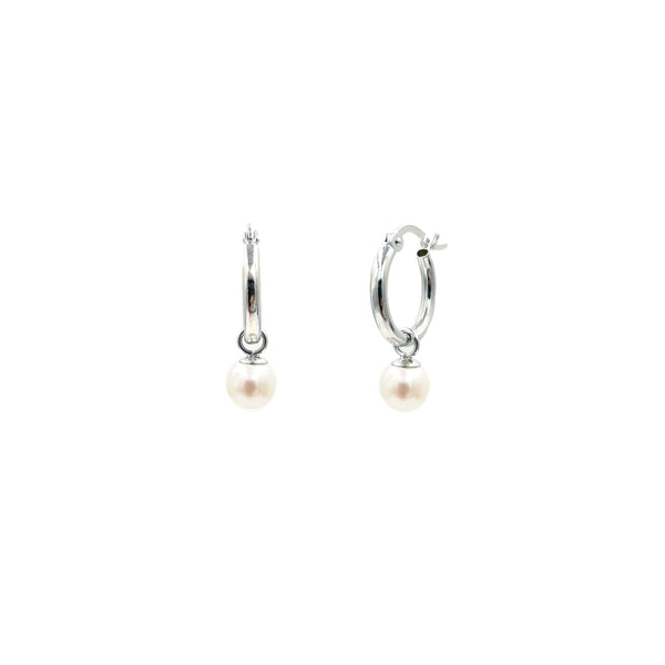 Pure Elements LUSCIOUS PEARL HOOP EARRINGS