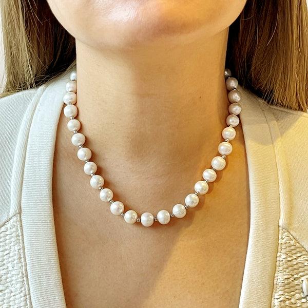 pure elements VINTAGE-STYLE PEARL NECKLACE