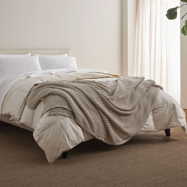 Puredown All Season Organic Cotton Comforter And Blanket Bundle
