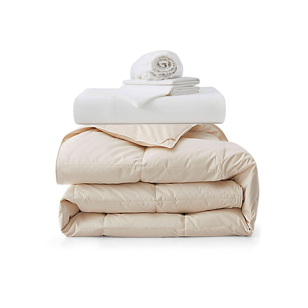 puredown All Season Organic Cotton Comforter and Sheet Set Bundle