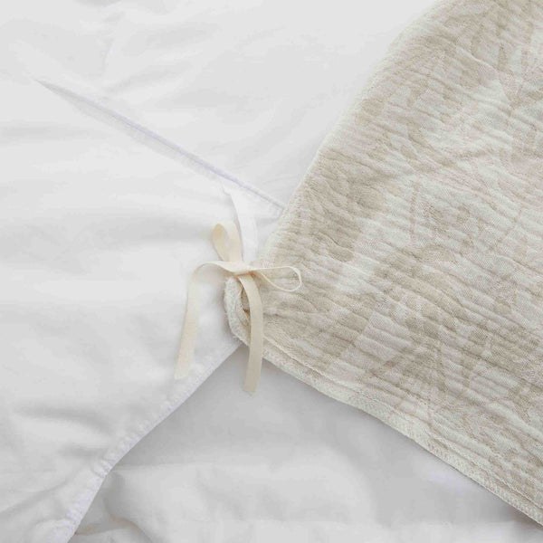 Puredown Jacquard Cotton Linen Blend Duvet Cover Set