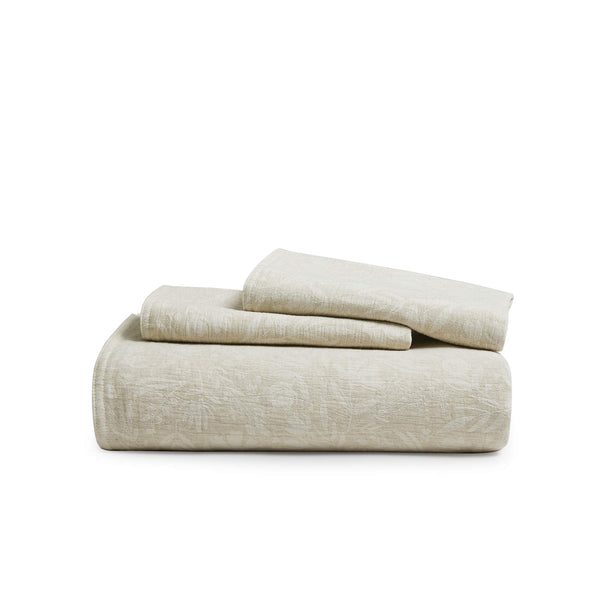 puredown Jacquard Cotton Linen Blend Duvet Cover Set