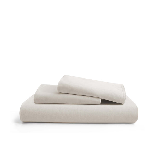 puredown Linen Cotton Blend Duvet Cover Set with Pillowcases