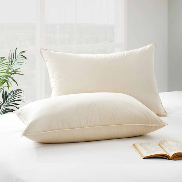 Puredown Made In Germany Organic Cotton Down Feather Pillows