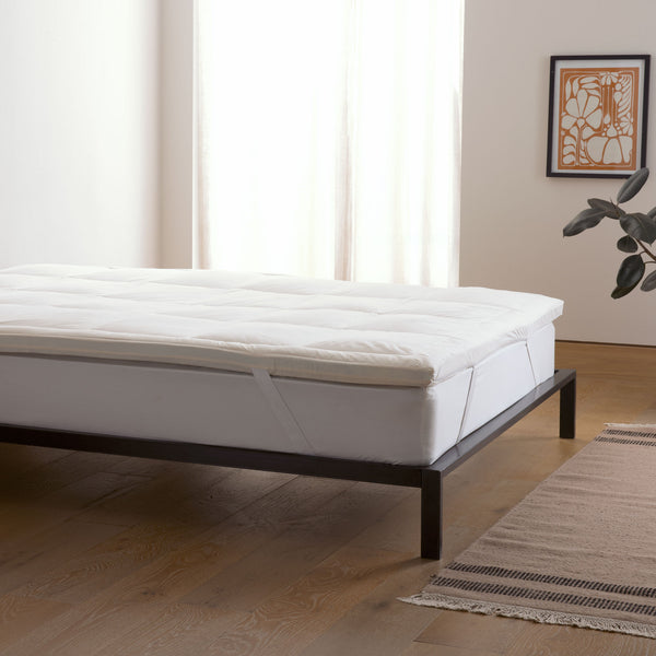 Puredown Organic Cotton Down Feather Memory Foam Mattress Topper