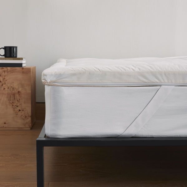 Puredown Organic Cotton Down Feather Memory Foam Mattress Topper