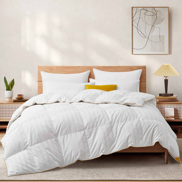 Puredown All Seasons White Goose Down Comforter