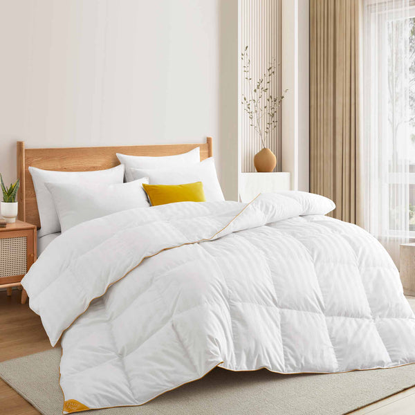 Puredown All Seasons White Goose Down Comforter