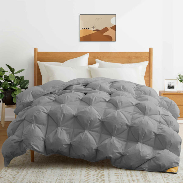 Puredown Luxury Puff Down Comforter & Pillow Bundle